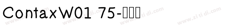 ContaxW01 75字体转换